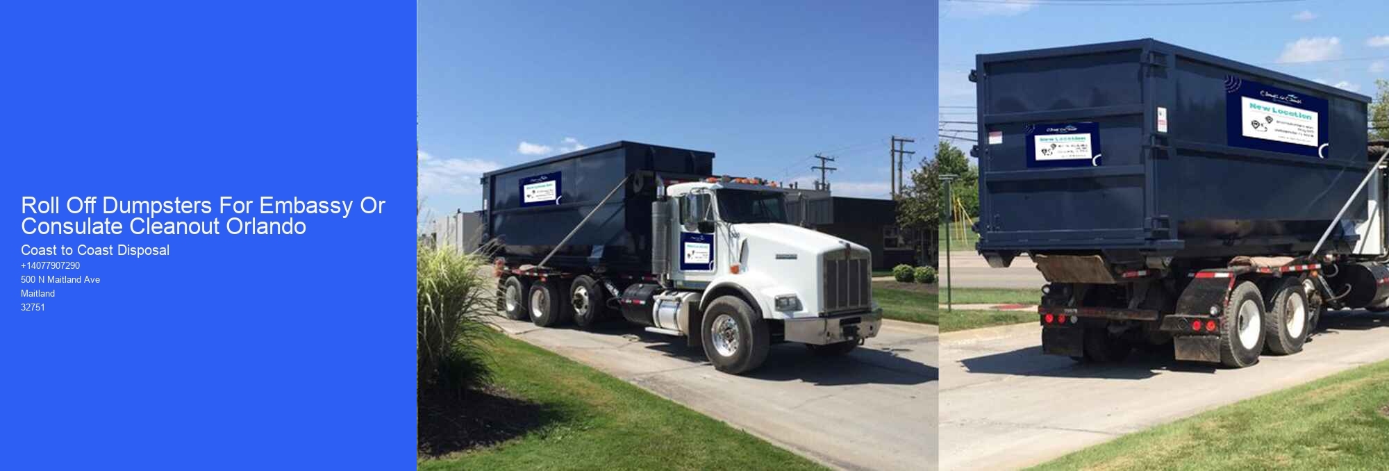 Roll Off Dumpsters For Embassy Or Consulate Cleanout Orlando
